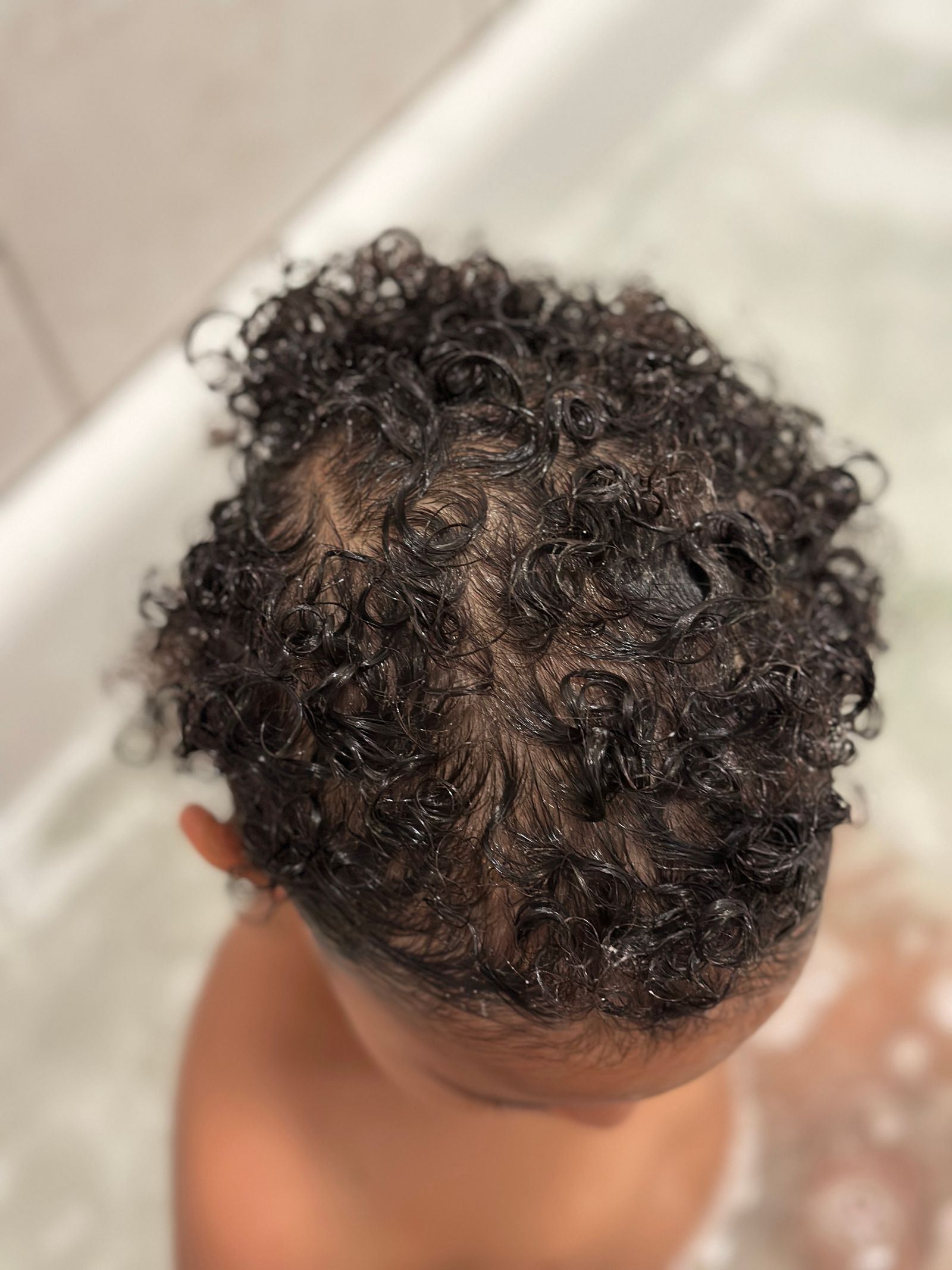 Curly baby hair