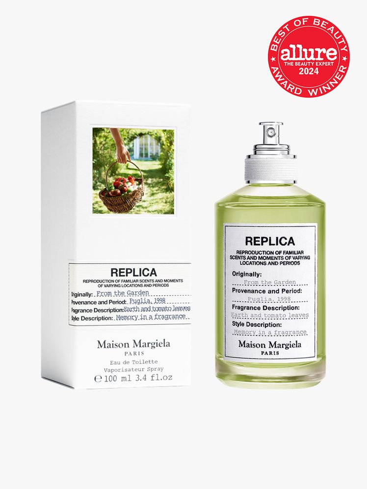 Maison Margiela Fragrances Replica From the Garden Eau de Toilette bottle component with silver accents on a light gray...