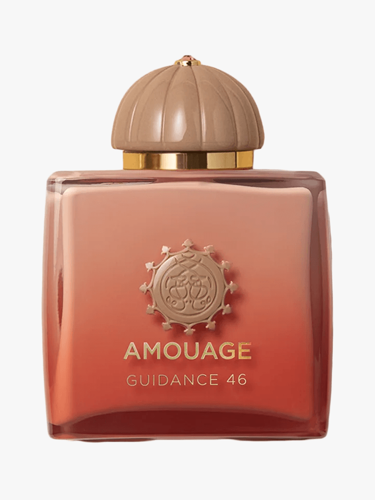 Amouage Guidance 46 in branded component on a light gray background