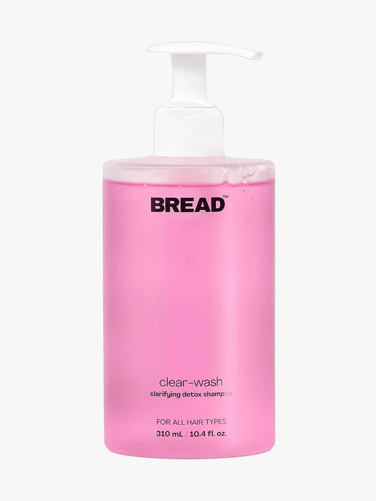 Bread Beauty Supply ClearWash Detox Clarifying Shampoo in branded bottle component on a light gray background