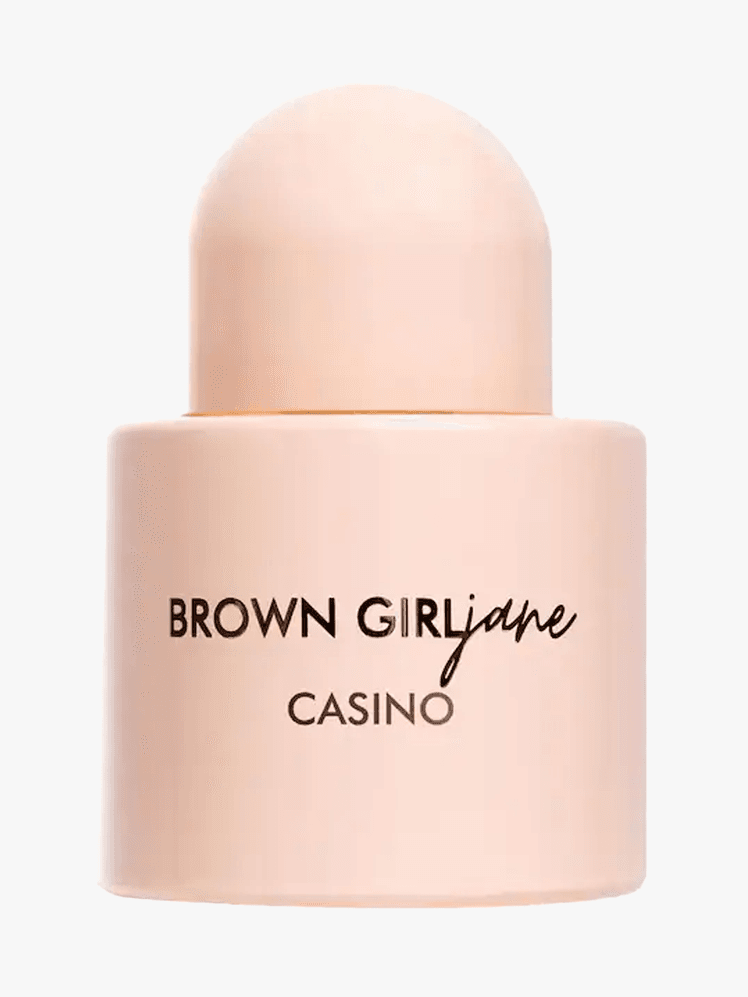Brown Girl Jane Casino in branded component on a light gray background