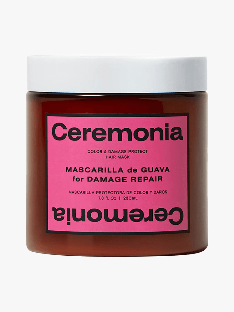 Ceremonia Mascarilla De Guava for Damage Repair in red branded tub component on a light gray background
