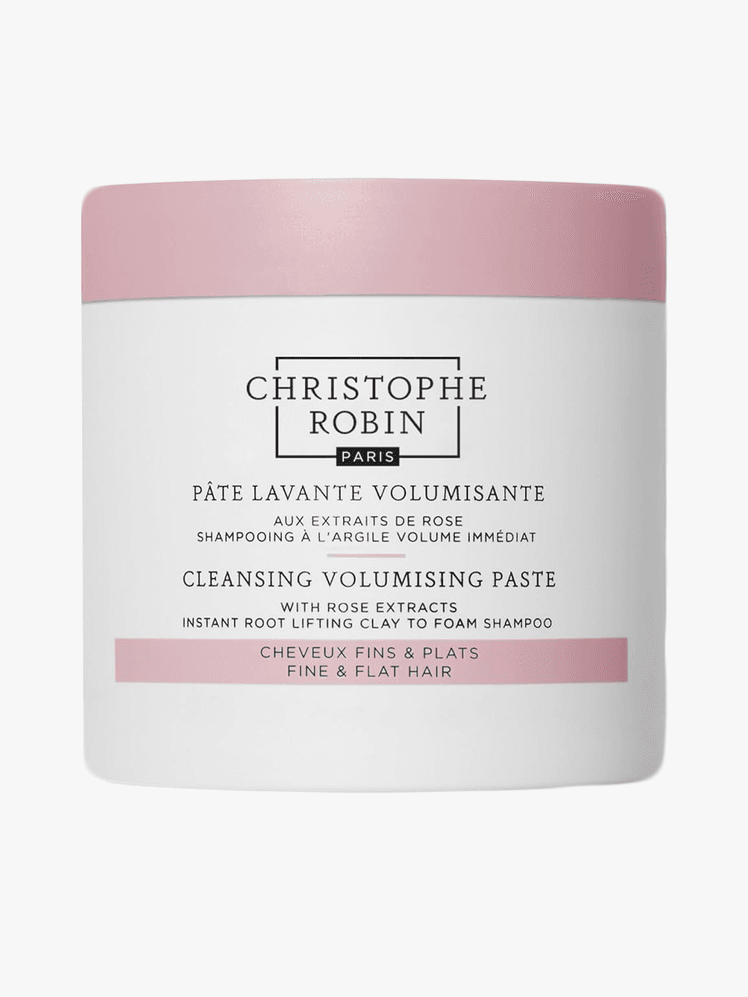Christophe Robin Cleansing Volumising Paste in branded component on a light gray background