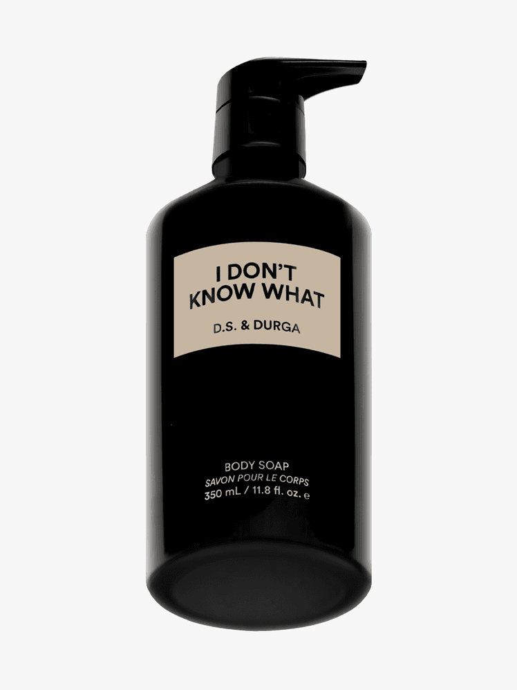 D.S.  Durga I Don't Know What Body Soap in branded component on a light gray background