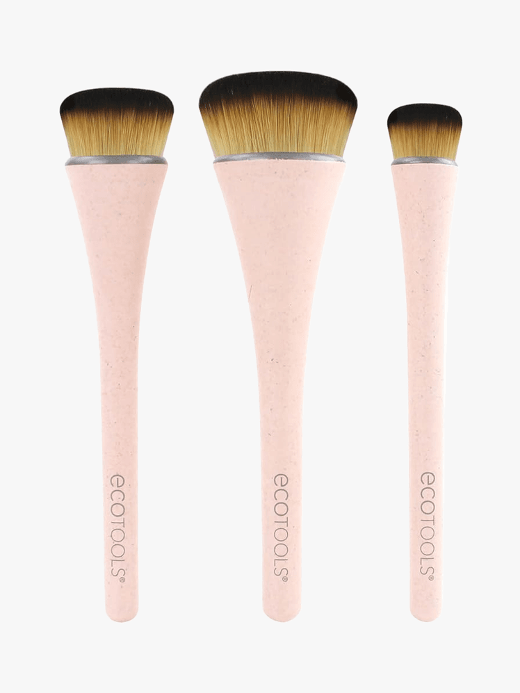 EcoTools 360 Ultimate Blend Makeup Brush Kit in branded components on a light gray background