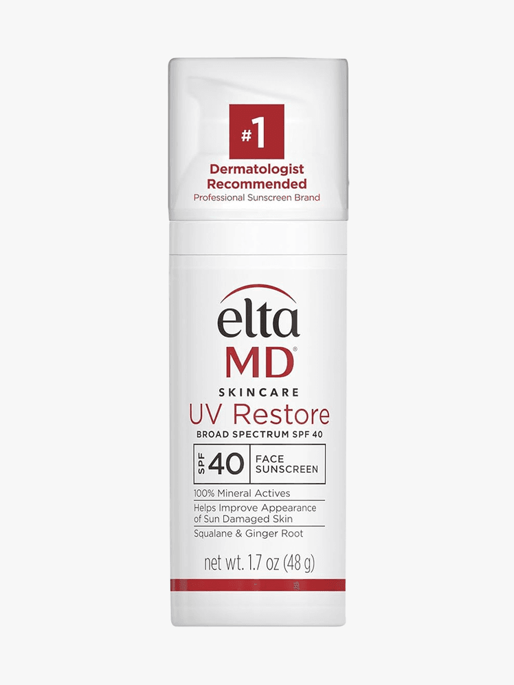 EltaMD UV Skin Recovery Red Color Correcting SPF 50 in branded component on a light gray background