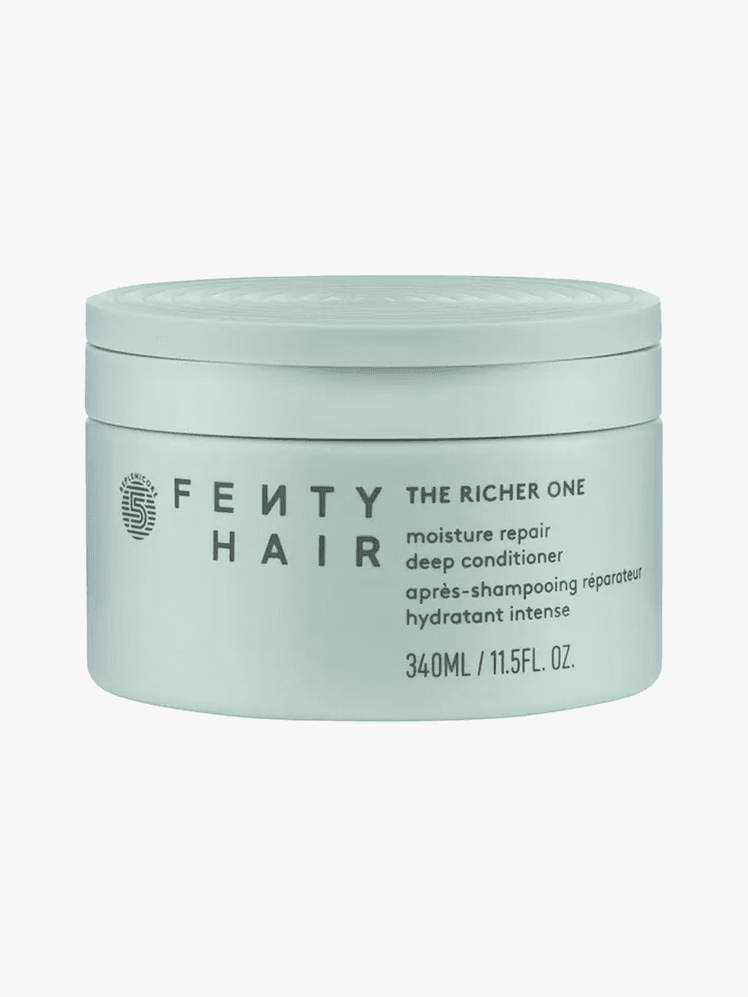 Fenty Hair The Richer One Moisture Repair Deep Conditioner for Medium to Thick Hair in branded component on a light gray...