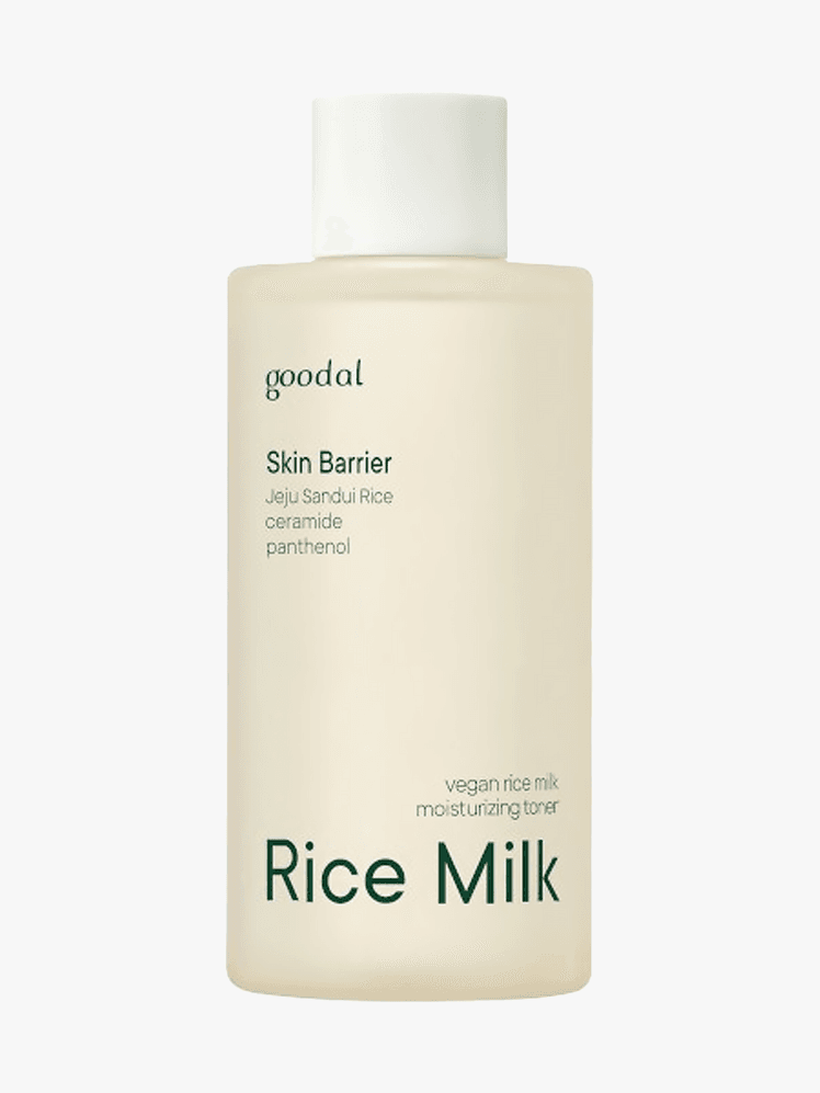 Goodal Vegan Rice Milk Moisturizing Toner in branded component on a light gray background