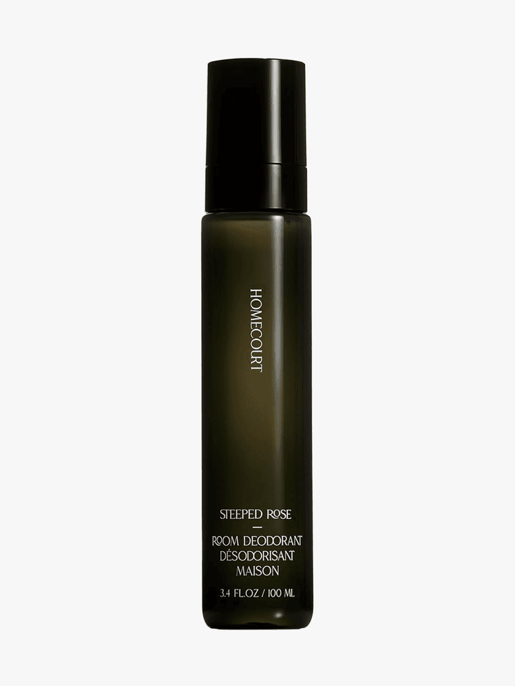 Homecourt Room Spray in branded component on a light gray background