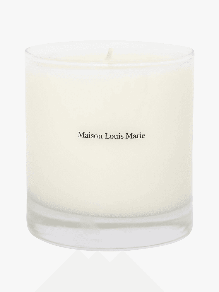 Maison Louis Marie Le Refuge d'Ernest Candle in minimal branded candle component on a light gray background