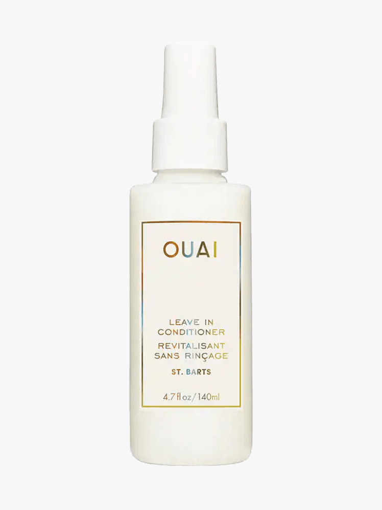 Ouai Leave In Conditioner in St. Barts in branded component on a light gray background