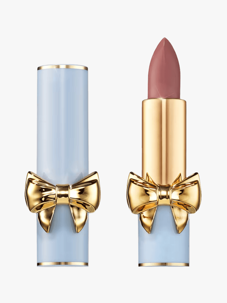 Pat McGrath Lipstick Satin Allure Lipstick in branded component on a light gray background