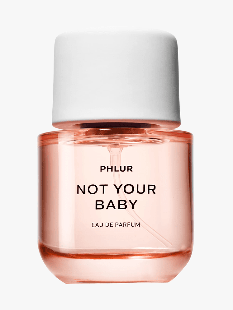 Phlur Not Your Baby Eau de Parfum in branded component on a light gray background