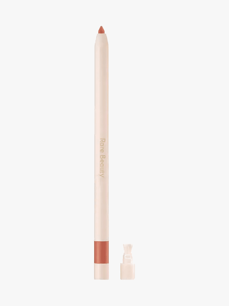Rare Beauty Kind Words Lip Liner in branded pencil component on a light gray background