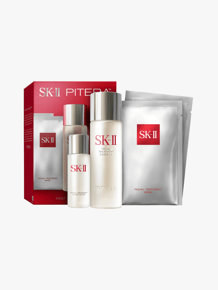SKII First Experience Kit in multiple branded component on a light gray background