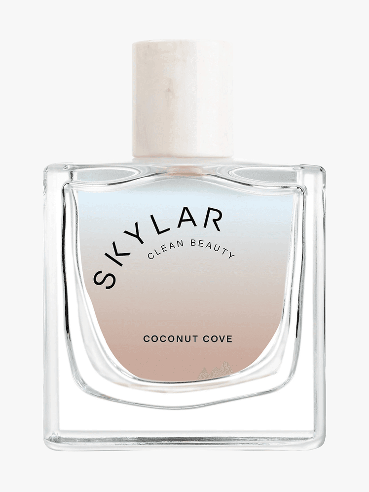 Image may contain Bottle Cosmetics and Skylar Coconut Cove in branded component on a light gray background