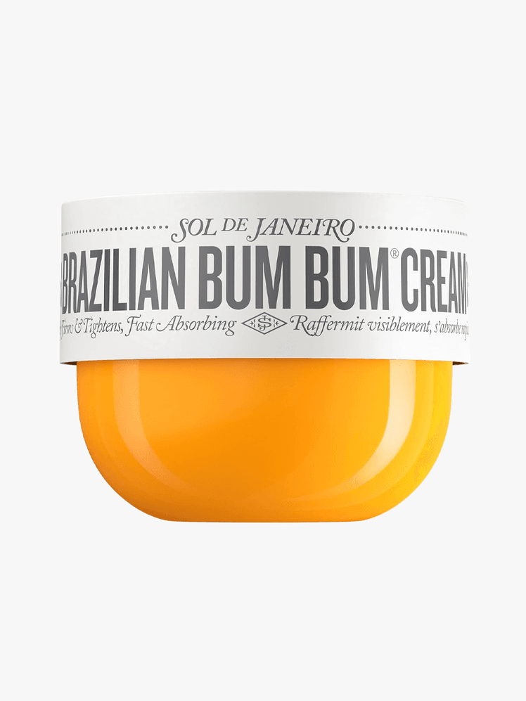 Sol de Janeiro Bum Bum Cream in branded component on a light gray background