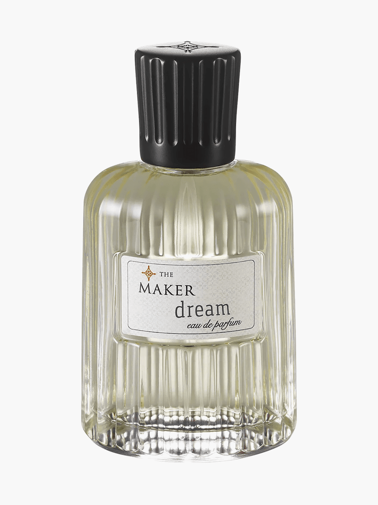 The Maker Dream Eau de Parfum in branded clear bottle with black cap on light gray background