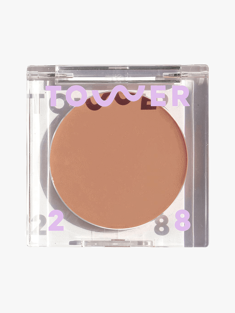Tower 28 Sculptino Cream Contour in branded powder component on a light gray background