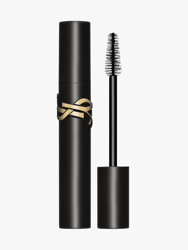 YSL Lash Clash Extreme Volume Mascara in branded black twist up component with gold accents on a light gray background